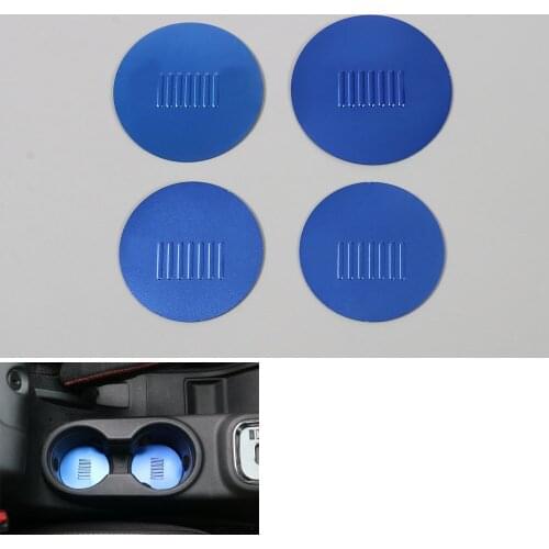 4pcs/set ABS 4Doors Cup Mat Fashionable Style Cup Pad Drink Coasters Stickers for Wrangler 2011-2016 Car Styling Covers