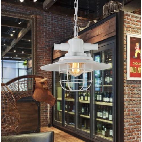 American Loft Style Iron Lid Droplight Edison Industrial Vintage Pendant Light Fixtures For Dining Room Hanging Lamp Lampara