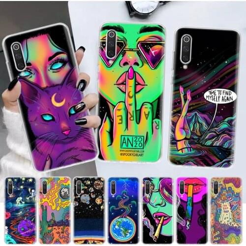 Trippy Art Aesthetic Customer Soft Cover Phone Case For Xiaomi Redmi Note 10 9 9S 8 7 8T 9A 8A 7A 6A 5 4X S2 K20 Pro Customized