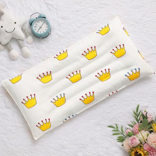 ChildrenS Latex Pillow Cartoon Student Pillow Soft Porous Breathable Baby Arc-Shaped Concave Of The Sunken Pillow With Pillowca