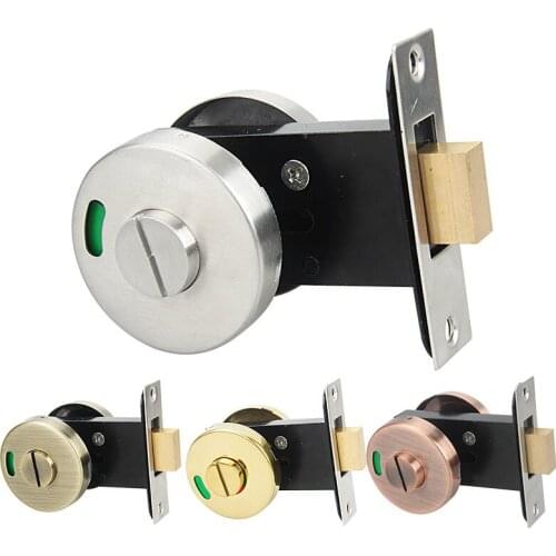 Stainless Steel Interior Kitchen Door Handle Lock Home Bathroom Keyless Door Locks Hotel Restroom Door Lock Hardware Supplies