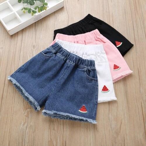 Girls Denim Shorts Kids Outer Wear Fashion Hot Pants Childrens Summer Thin Pants Comfortable Jeans