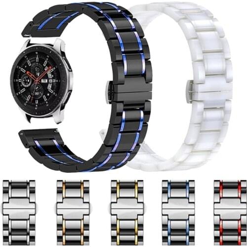 Ceramic Strap for Samsung Galaxy Watch 3 Active 2 44mm 40mm Band Bracelet Gear Sport/S2 S3 42mm 46mm Wristbands 20mm 22mm Strap