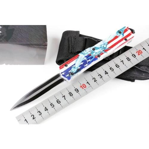 Mict Sword Ant American Flag 440 Blade Tactical Self Defense Folding Fixed Edc Knife Camping Hunting Survival Tool