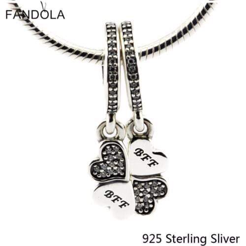 CKK Best Friends Forever Fashion Charms 925 Sterling Silver Beads Original Jewelry Fits For Bracelets & Bangle