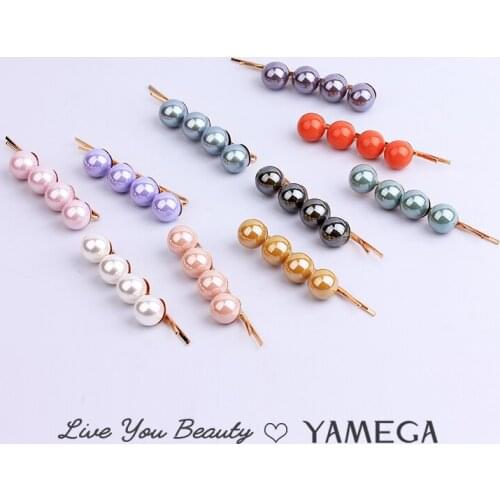 Fashion Gold Hairpins Hair Clips Barrette Headpiece Pearl Hair Pins For Women Girls Hairgrips Headdress Hair Jewelry Accessories