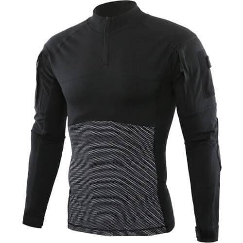 ESDY Spring Autumn Mens T-Shirt Quick Dry Anti-microbial Stretch Coats Breathable for Hiking Camping Riding Male Clothing VA713