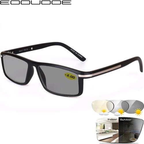 Design Photochromic Reading Glasses Men Presbyopia Eyeglasses sunglasses discoloration with diopters 1.0 1.25 1.50 1.75 2.0 3.0