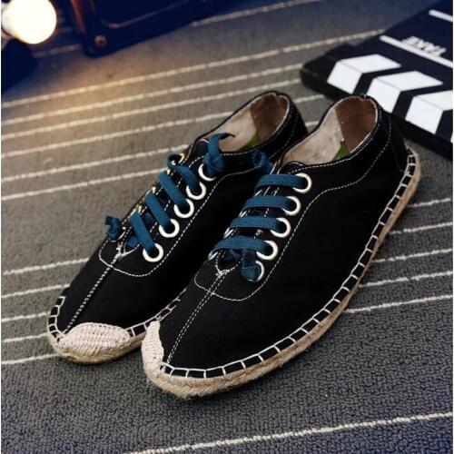 Hot Sale Men Linen Shoes Spring Summer Breathable Fashion Espadrilles Men Casual Shoes Loafers Mocassins Fisherman Shoes LA-25