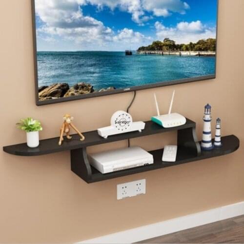 Set-top Box Wall Hanger Wall Shelf No Punch Living Room Partition Router TV Cabinet Bedroom Shelves for Wall