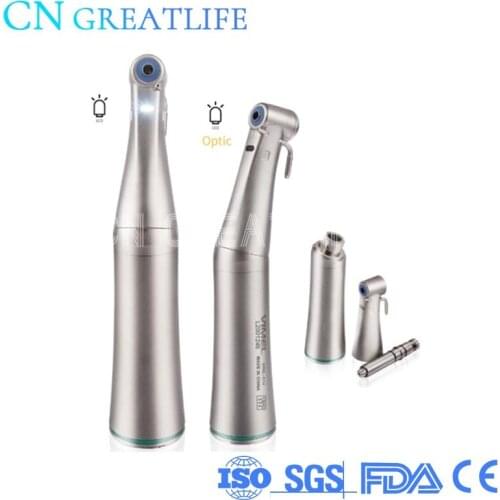 Dental Nsk Ti Max Type Implant Led Contra Angle Handpiece Optic Led Low Speed Handpiece 20:1 Contra Angle Handpiece for Implant