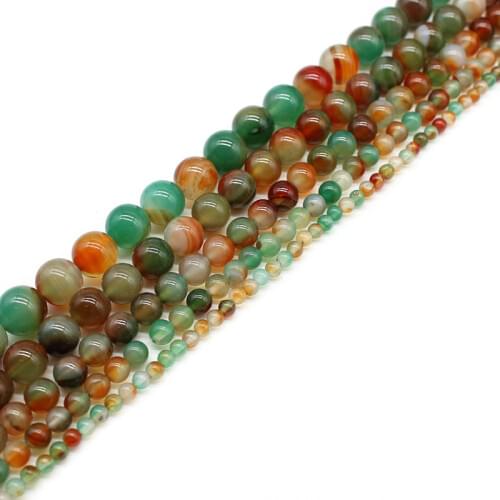 Wholesale AAA+ Peacock Agat Mix Color Natural Stone Beads For Jewelry Making DIY Bracelet Necklace 4/6/8/10/12 mm Strand 15
