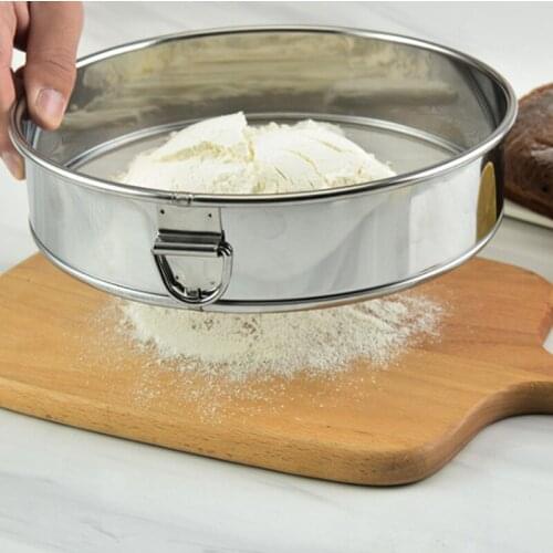 304 Stainless Steel Manual Flour Sieve Granulated Sugar Milk Powder Soy Milk Using Kitchen Pastry Baking Filter Creative Tools