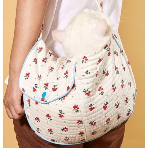 Pet Sling Carrier, Free Adjustable Strap Zipper Pet Pack Front Sling Travel Shoulder Bag for Small Tiny Dogs Cats Under 15lb