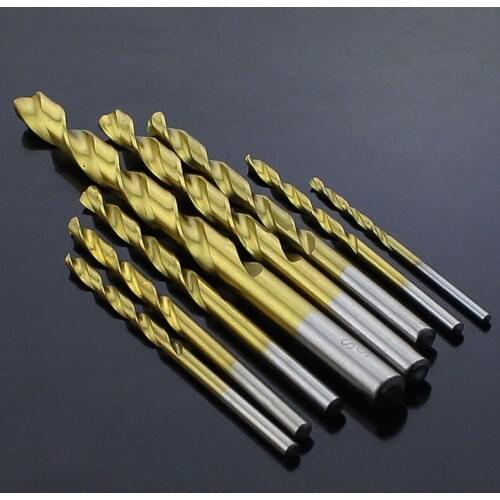 5.9mm 6mm 6.1mm 6.2mm 6.3mm 6.4mm 6.5mm High Speed Steel HSS Titanium Coated Metal Wood Plastic Straight Shank Twist Drill Bit