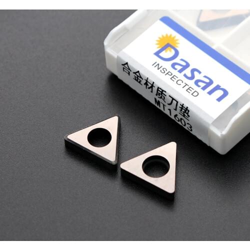 20pcs Knife Pad MT1603 MT1604 Carbide Shim Seat CNC Cutting Tool Arbor Accessories Gasket for TNMG1604