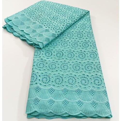 Party Q 2021 Latest High Quality African Nigerian Cotton Tulle Lace Fabric Wedding For Prom Dress Swiss Damask 2.5Yards