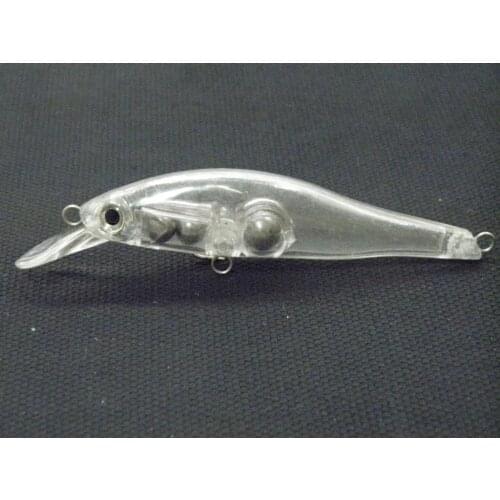 WLure 9cm Jerkbait Sinking to Bottom Clear Body 10 pieces per Set with 3D Silicone Eyes Fishing Lures UPM431