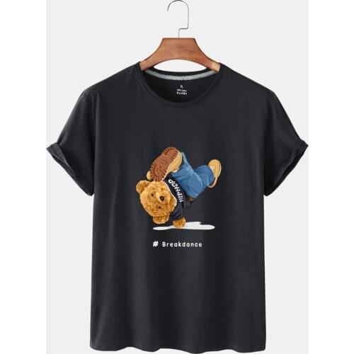 Womens Summer Blouse Personality Fashion Cartoon Print Short Sleeves Round Collar T-shirt Breathable Graphic T-shirt Women