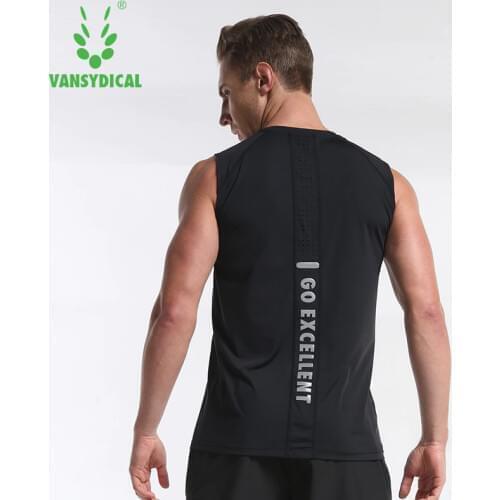 Summer Quick Dry Sports Running Vest Men Stretchy Gym Tank Top Basketball Fitness Training Workout Sleeveless Shirts Reflective