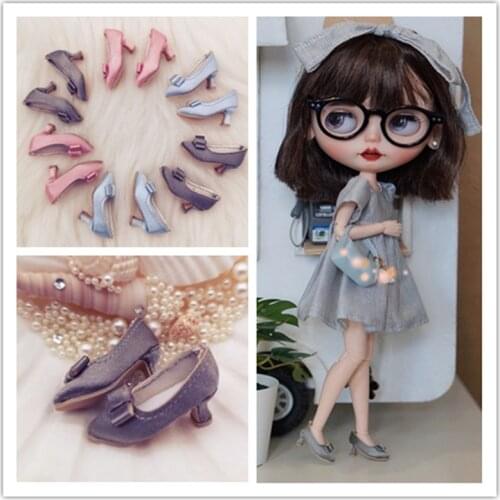 1Pairs Blyth Satin High Heels 1/6Doll Shoes (Suitable For Pullip,ICY,Azone,Tangkou, Ob,BJD,Barbi)