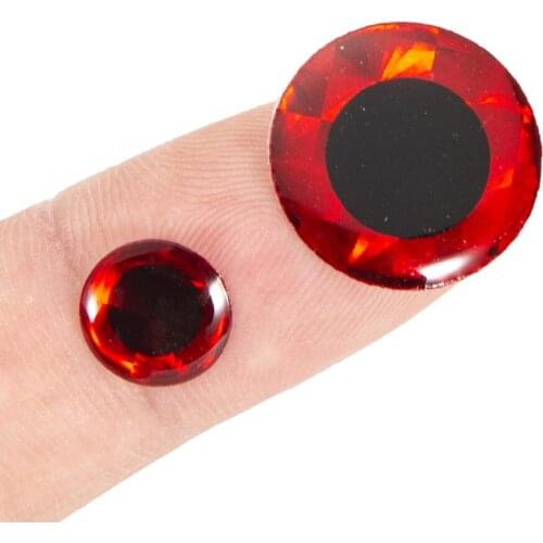 100pcs Highly Transparent Bionic Fisheye Crystal Drip Molding 3d Fisheye Stickers Round Gold 3/4/5/6mm