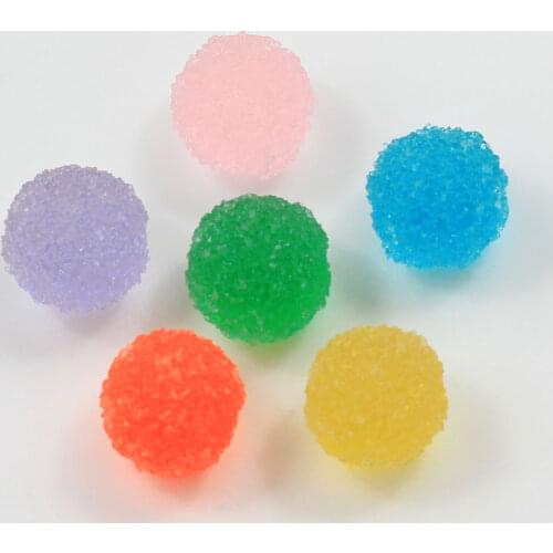 15MM Resin Candy Flatback Cabochon Sugar Candy Beads DIY Accessories Resin Sugar Flat back Cabochon