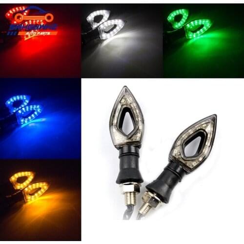 2PCS Motorcycle Turn Signal Lights LED Bendable Flashing Indicator Blinker Signal Lamp 12V for Motorcycle Motorbike