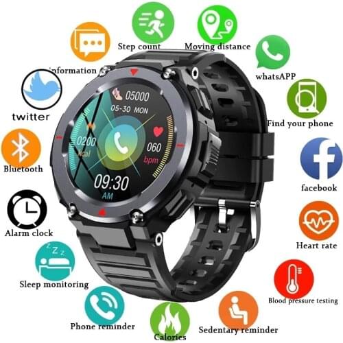 2021 New Sport Smart Watch Men smartwatch Mens Full screen touch Blood Pressure Heart Rate Monitor Bluetooth Call Music Player