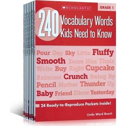 240 Vocabulary Words Kids Need to Know: Grade1-6 Books English textbooks for American Primary Schools