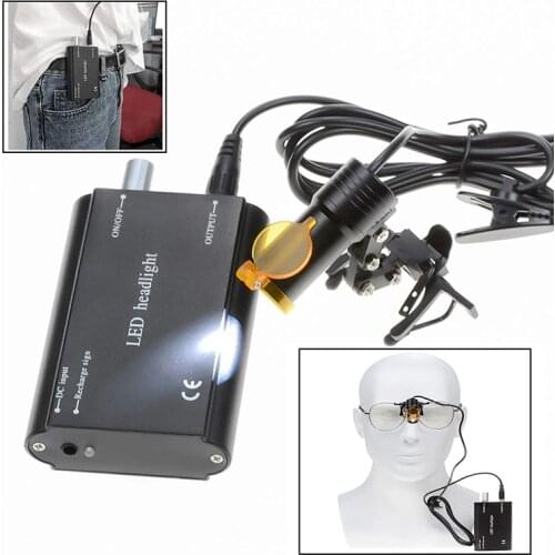 5W Dental Portable LED Surgical Head Light Lamp Clip-on Type