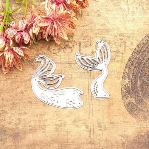 7*7.5CM Cutting dies die Fish tail metal printing craft paper relief DIY embossed Easter New Year Valentines Day
