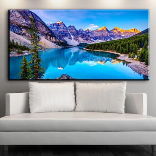 Mountain lake natural scenery Large 5D DIY Diamond Painting Full Square Round Embroidery Mosaic Needlework Home Decor AA2526