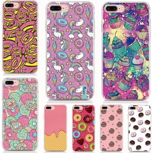 For Samsung Galaxy A10E A20E A10 A30 A40 A50 A60 A70 A80 A90 case Soft Tpu Print Doughnut Cover Protective Phone Cases