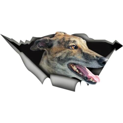 Dawasaru Greyhound Torn Metal Car Sticker Waterproof Personalized Decal Laptop Truck Motorcycle Auto Accessories PVC,13cm*6cm