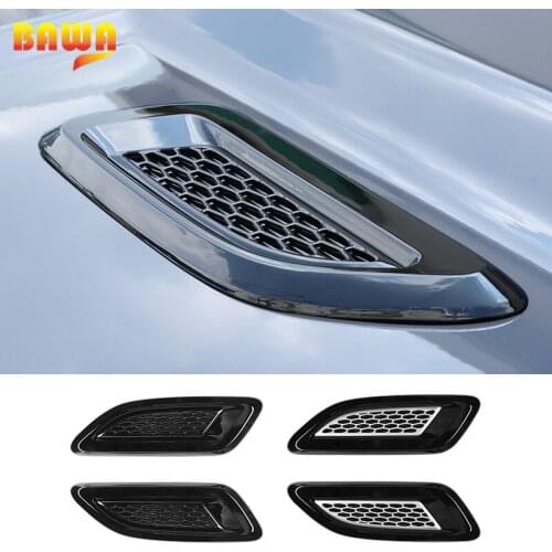 BAWA Car Hood Air Outlet Decoration Sticker For Dodge RAM 2018 2019 2020 2021 Engine Cover Tuyere Protection Strip