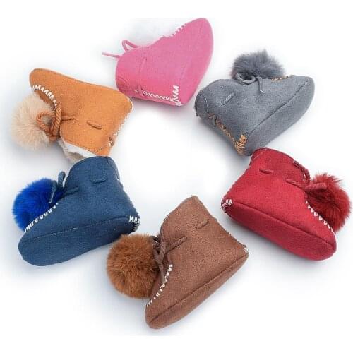 Baby Snow Boots Girls Boys Winter Booties Baby Fur Warm Plush Shoes Kids Warm Cotton Shoes Boots