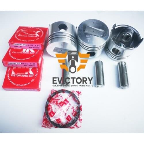 For 303c Excavator MITSUBISHI S3L-2 S3L2 rebuild overhaul kit engine gasket bearing piston ring