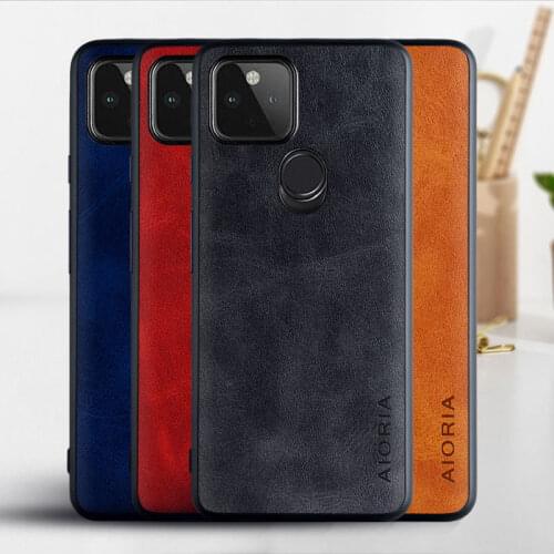 For Google Pixel 5 4 XL Case Soft PU Leather Skin Slim protective back cover case for Google Pixel 4A 4XL Pixel5 5XL phone shell