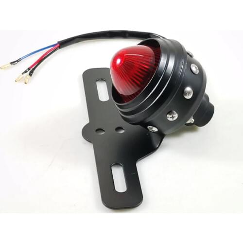 For Harley Davidson Choppers Cafe Racer Triumph 1PC Universal LED Motorcycle Brake Stop Indicator Rear License Plate Lamp Light