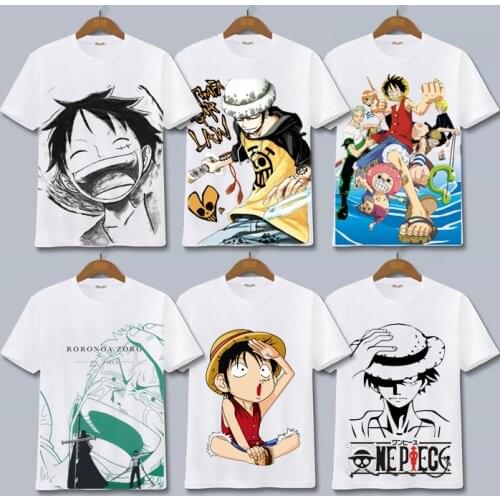 Japanese Anime One Piece Luffy Zoro T Shirt Women/Men One Piece O-Neck Cartoon Tee Tops Harajuku tshirt Casual Top Tee tshirt