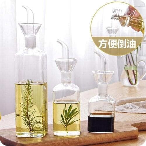 High Borosilicate Glass Oil Pot Household Leak-proof Oil Bottle Kitchen Soy Pot Oil Tank Vinegar Mixing Bottle Bottle