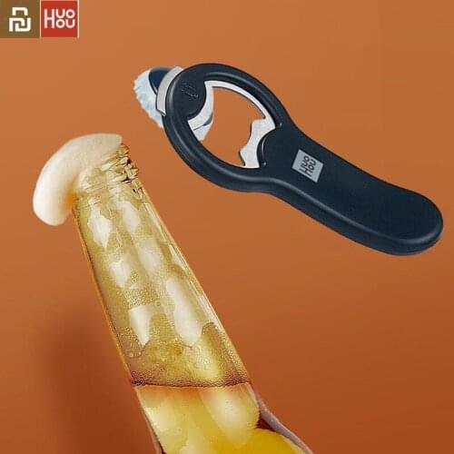 Huohou Wine Bottle Beer Cans Opener Stainless Steel Automatic Magnetic Openers Bar Opener Kitchen BBQ Tools Home Outdoor