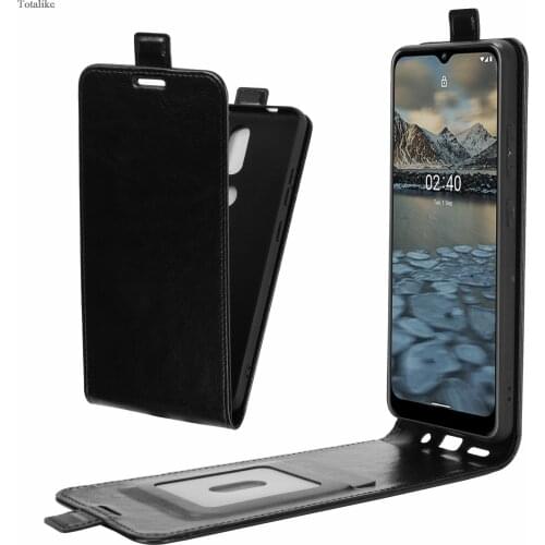 Business Style Pu leather phone case for Nokia 2.4 vertical flip Cover Card Slots Protective Phone Case