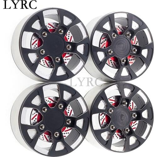LY Rc 4 Pcs 2.2" Beadlock Metal Wheel Rim For 1/10 RC Crawler Car Axial SCX10 90046 Wraith RR10 Traxxas TRX-6