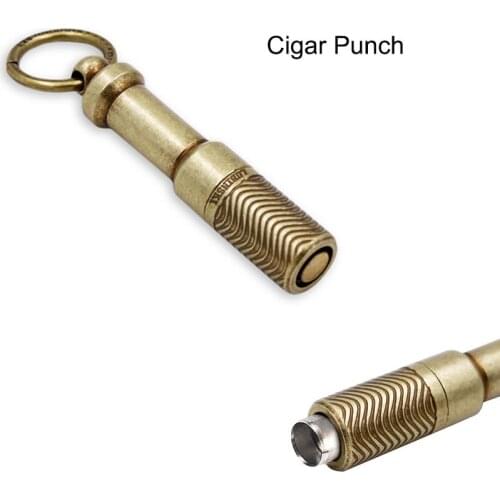 Metal Cigar Punch Cutter Gadgets Portable Pocket Metal Blade Chain Bullet Hole Cut,Men Gift with Gift box