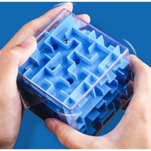 3D Mini Speed Cube Maze Magic Cube Puzzle Game Labyrinth Rolling Ball Brain Learning Balance Educational Toys For Children Adult