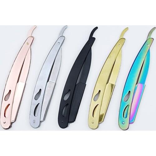 Men and women Straight Barber edge Razors Folding Shaving Knife Hair Removal Tools Razor Hairdressing equipment
