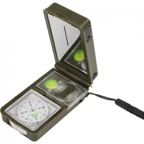 Outdoor Survival Military Camping Hiking Compass Tool Kit Combination Compass Kit 10-in-1 multi-function hs