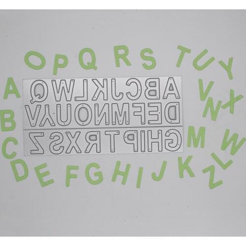 New Arrival Cute 26 English Letter Cutting Dies Stencil DIY Scrapbook Photo Album Embossing Decor Paper Card Template 72x15mm